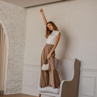 アリシアスタン(ALEXIA STAM)のlibjoie shoulder pat jump suits(オールインワン)