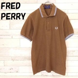 フレッドペリー(FRED PERRY)の【人気】フレッドペリー 英国製 刺繍ロゴ ラインポロシャツ 半袖 鹿の子(ポロシャツ)