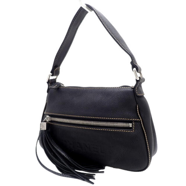 とっておきし新春福袋 CHANEL - 40800067902 黒 ワンショルダーバッグ フリンジ シャネルハンドバッグ ハンドバッグ
