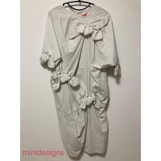 ミントデザインズ(mintdesigns)の新品タグ付き mintdesigns ミントデザインズ リボンワンピース(ひざ丈ワンピース)