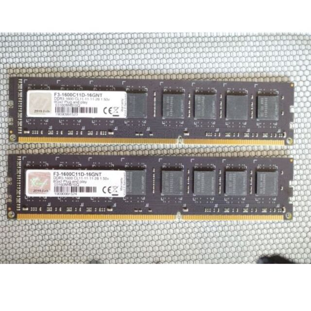 DDR3 1600 PC3-12800 8G 2枚  合計16G