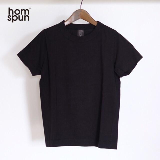 新品 homspun✨ホームスパン 天竺クルーネック 半袖Tシャツ カットソーS