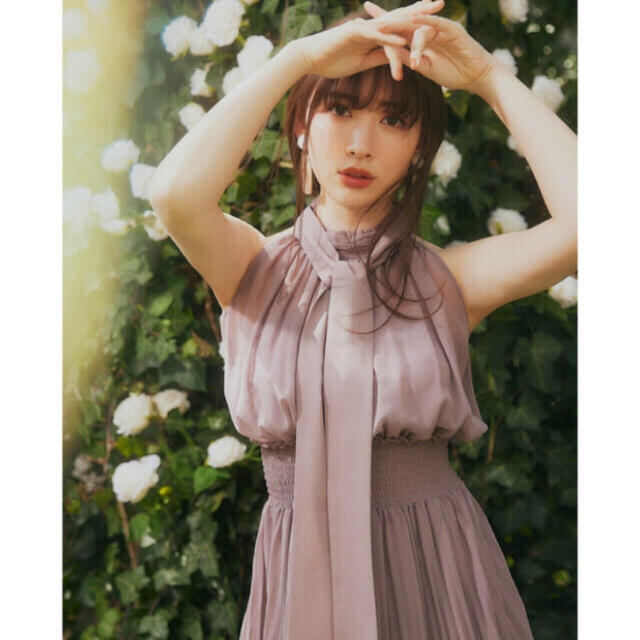 最安値！限定セール herlipto Chiffon Ribbon Dress-