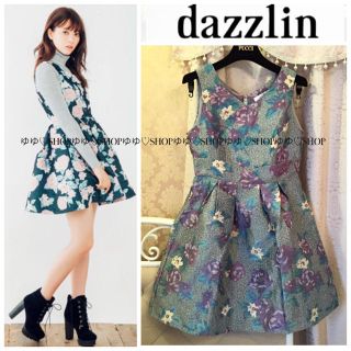 ダズリン(dazzlin)のフラワージャガードワンピース(ミニワンピース)