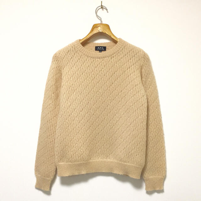 美品 a.p.c アーペーセー モヘヤ かぎ編み ニット