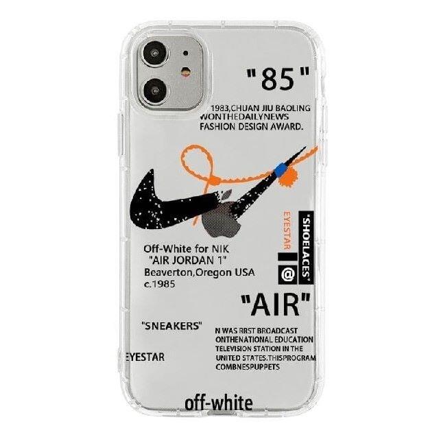 NIKE(ナイキ)のデザインスマホケース 白黒 iphoneケース　各種サイズ スマホ/家電/カメラのスマホアクセサリー(iPhoneケース)の商品写真