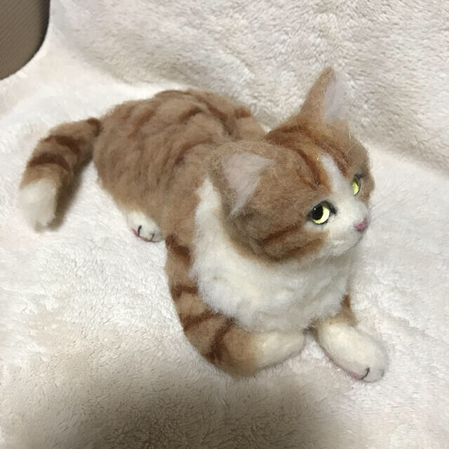 NEW低価 羊毛フェルト ハンドメイド 茶トラ猫ちゃん 仔猫の通販 by JUNJUN's shop｜ラクマ