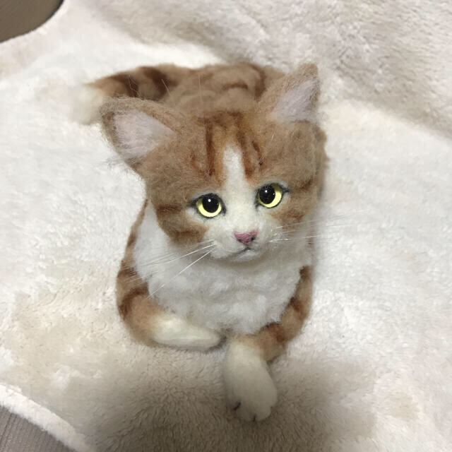 NEW低価 羊毛フェルト ハンドメイド 茶トラ猫ちゃん 仔猫の通販 by JUNJUN's shop｜ラクマ