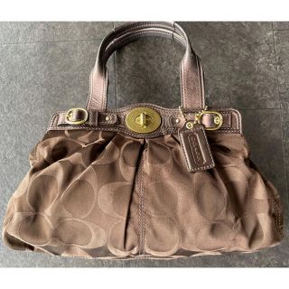 コーチ(COACH)の【COACH】ハンドバッグ　ダークブラウン(ハンドバッグ)