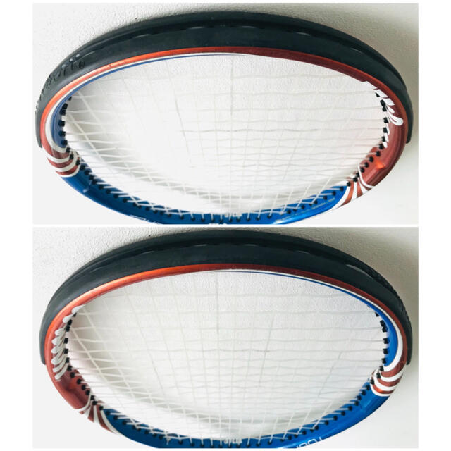 美品／ウィルソン『ツアーTOUR BLX 105』テニスラケット／オレンジブルー美品
