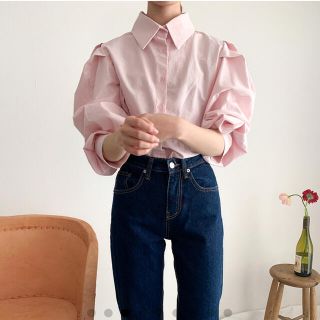 ディーホリック(dholic)のNUGU sweet peach lovely puff shirt(シャツ/ブラウス(長袖/七分))