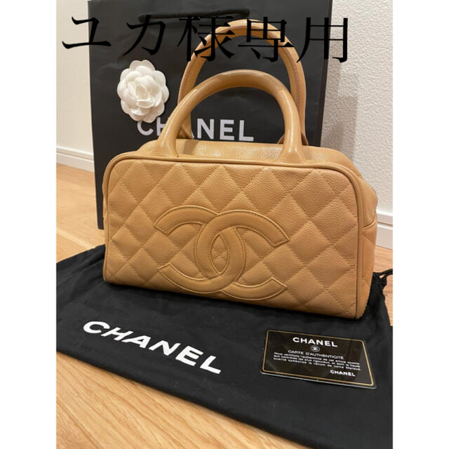 CHANEL【正規品】シャネルキャビアスキン　ミニボストンバッグレディース