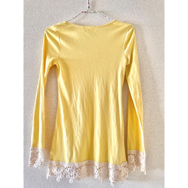 w closet(ダブルクローゼット)のw closet 裾かぎ編みレース カットソー レディースのトップス(カットソー(長袖/七分))の商品写真