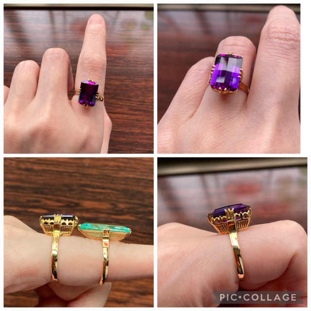 K18 昭和ヴィンテージ リング レディースのアクセサリー(リング(指輪))の商品写真