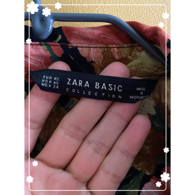 ZARA(ザラ)の【超美品】ZARA☆大人気 シースルー 花柄 オーバーシャツ ※着画有 レディースのトップス(シャツ/ブラウス(長袖/七分))の商品写真