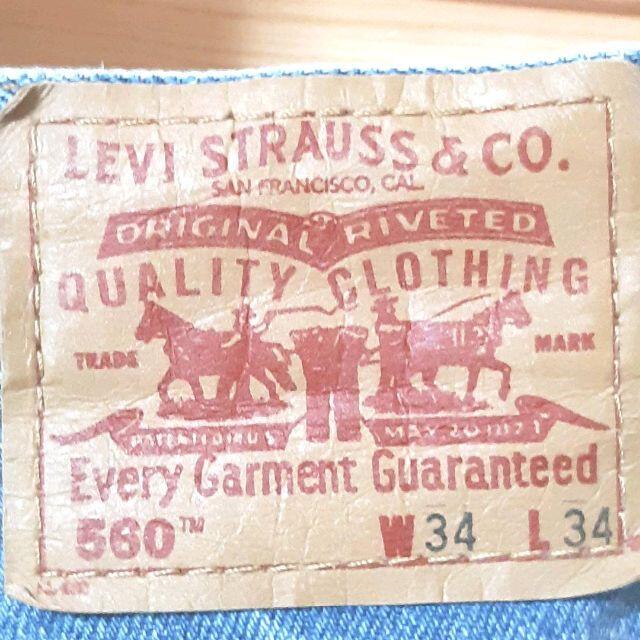 リーバイスLevi's560COMFORT FITワイドデニムバギーW34L34 3