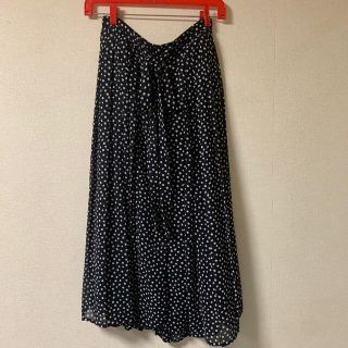 ザラ(ZARA)のZARAリボン付ドットスカート❤️(ロングスカート)