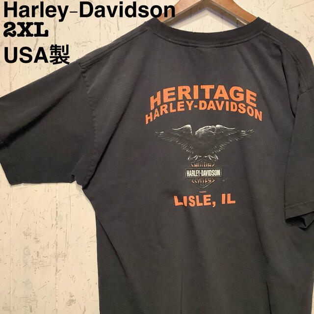 Harley-Davidson  ブラックTシャツ　両面プリント　USA製