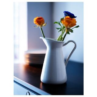 イケア(IKEA)のイケア ソッケルエールト 花瓶 22cm ホワイト(90191632)(花瓶)