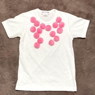 コムデギャルソン GIRL 20AW Tシャツ カットソー 半袖 L ピンク