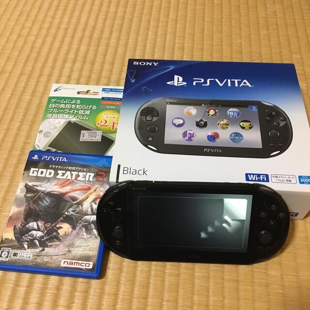 ゲームソフトゲーム機本体PSVITA(PCH-2000 ZA11)、GOD EATER 2【品】