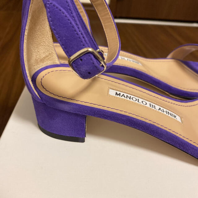 MANOLO BLAHNIK マノロブラニク37 今期パープル Drawer靴/シューズ