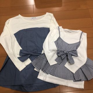 グローバルワーク(GLOBAL WORK)の【超美品】グローバルワーク　親子リンク　ドッキングカットソー(カットソー(長袖/七分))