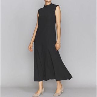 ビューティアンドユースユナイテッドアローズ(BEAUTY&YOUTH UNITED ARROWS)のBY DRESS ダブルクロススタンドカラーノースリーブフレアドレス(ロングワンピース/マキシワンピース)