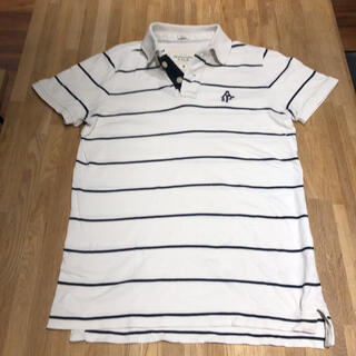 アバクロンビーアンドフィッチ(Abercrombie&Fitch)のアバクロ　ポロシャツ　Mサイズ　白×紺(ポロシャツ)