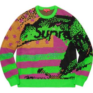 シュプリーム(Supreme)のSupreme Digital Flag Sweater "Green"(ニット/セーター)