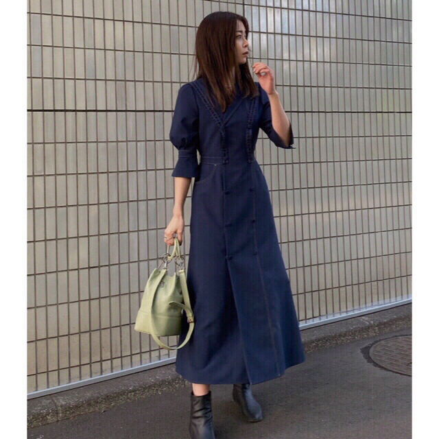 Ameri VINTAGE(アメリヴィンテージ)のnico♡様専用 AMERI TAILOR SUSPENDER DRESS  レディースのワンピース(ロングワンピース/マキシワンピース)の商品写真