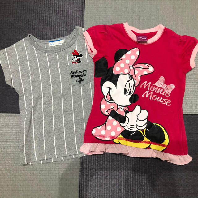 Disney(ディズニー)のはな様専用　Disney ミニーTシャツ2枚　110cm 女の子 キッズ/ベビー/マタニティのキッズ服女の子用(90cm~)(Tシャツ/カットソー)の商品写真