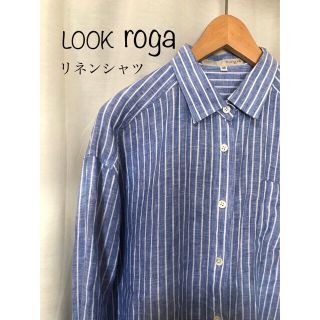 ルック(LOOK)のリネンストライプシャツ LOOK roga レディース 38(シャツ/ブラウス(長袖/七分))