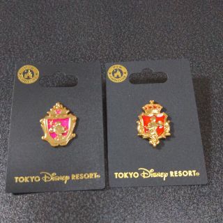ディズニー(Disney)の新品 未使用 ディズニー ピンバッチ  ミッキー&ミニーの2個セット (バッジ/ピンバッジ)