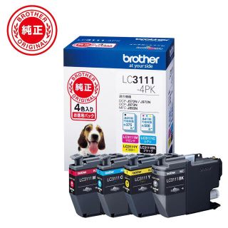 ブラザー(brother)の【ブラザー純正】インクカートリッジ4色パック　LC3111-4PK(PC周辺機器)