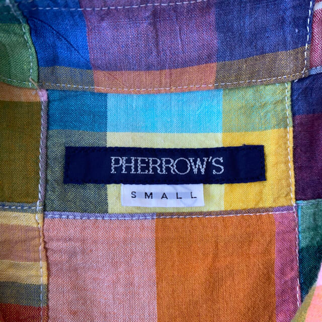 PHERROW'S(フェローズ)のPHERROWS チェック パッチワーク 半袖 シャツ S ボタンダウン メンズのトップス(シャツ)の商品写真