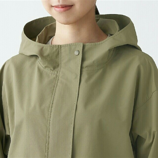 【新品】 撥水 フードジャケット スモーキーグリーン 婦人 XS~S