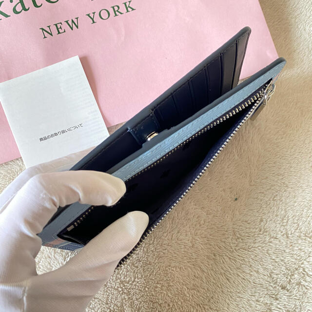ケイトスペード 気球 バルーン 夏 ブルー ウォレット 財布 折り財布