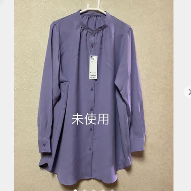 GU(ジーユー)のロングシャツ レディースのトップス(シャツ/ブラウス(長袖/七分))の商品写真