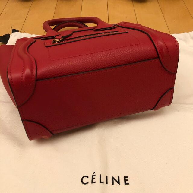 celine(セリーヌ)のちゃま様専用【美品】セリーヌ　ナノラゲージ　赤 レディースのバッグ(ショルダーバッグ)の商品写真