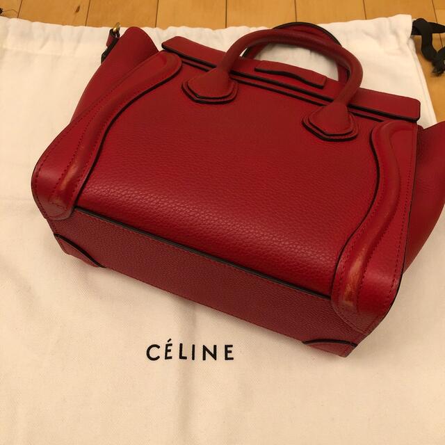 celine(セリーヌ)のちゃま様専用【美品】セリーヌ　ナノラゲージ　赤 レディースのバッグ(ショルダーバッグ)の商品写真