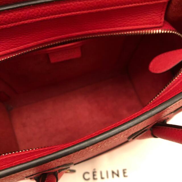 celine(セリーヌ)のちゃま様専用【美品】セリーヌ　ナノラゲージ　赤 レディースのバッグ(ショルダーバッグ)の商品写真