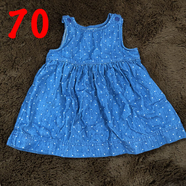 babyGAP(ベビーギャップ)のGAP デニムワンピース キッズ/ベビー/マタニティのベビー服(~85cm)(ワンピース)の商品写真