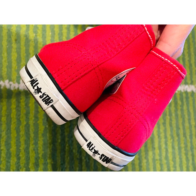 CONVERSE(コンバース)の値下げ 19cm コンバース　赤 キッズ/ベビー/マタニティのキッズ靴/シューズ(15cm~)(スニーカー)の商品写真