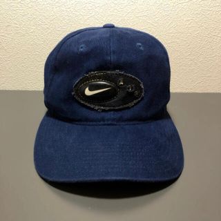 ナイキ(NIKE)のゆらくま@様　'90s 銀タグ NIKE cap navy blue 希少(キャップ)