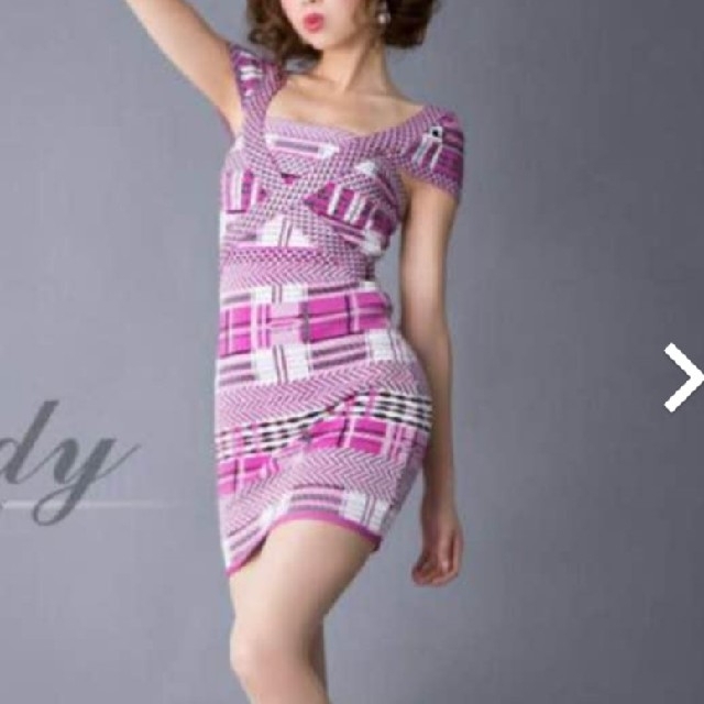 Andy(アンディ)のAndy バンテージドレス ピンク M レディースのフォーマル/ドレス(ミニドレス)の商品写真