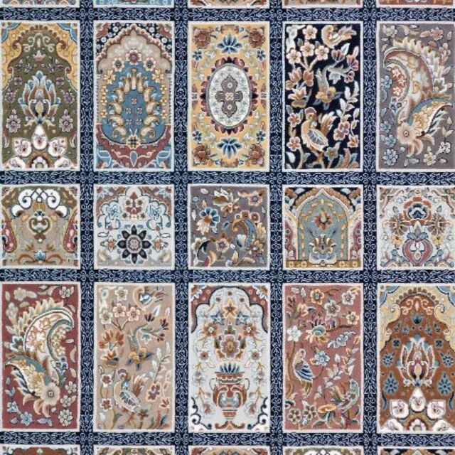 225万ノット!超高密度織 絨毯 本場 イラン産 70×120cm‐200241 | www