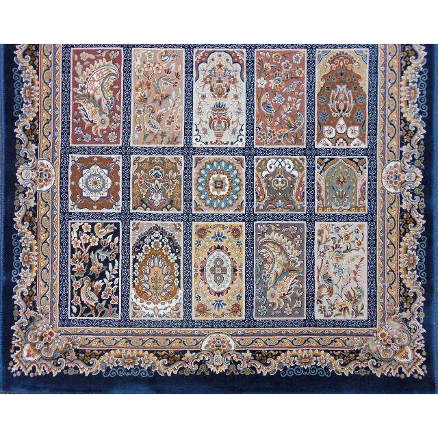 225万ノット!超高密度織 絨毯 本場 イラン産 70×120cm‐200241 | www
