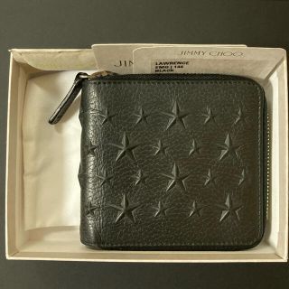 ジミーチュウ(JIMMY CHOO)のジミーチュウ　ラウンドファスナー　折財布 LAWRENCE EMG BLACK(折り財布)