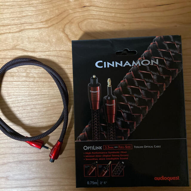 audio quest  OPTILINK  CINAMON 0.75m スマホ/家電/カメラのオーディオ機器(その他)の商品写真